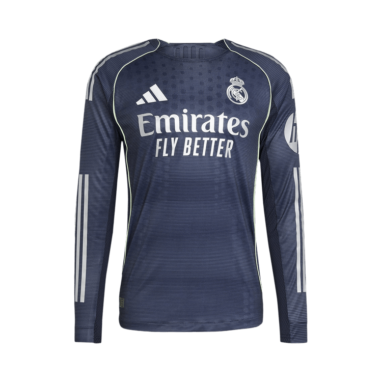 adidas Real Madrid 25/26 Long Sleeve Away Authentic Jersey "Legend Ink"
