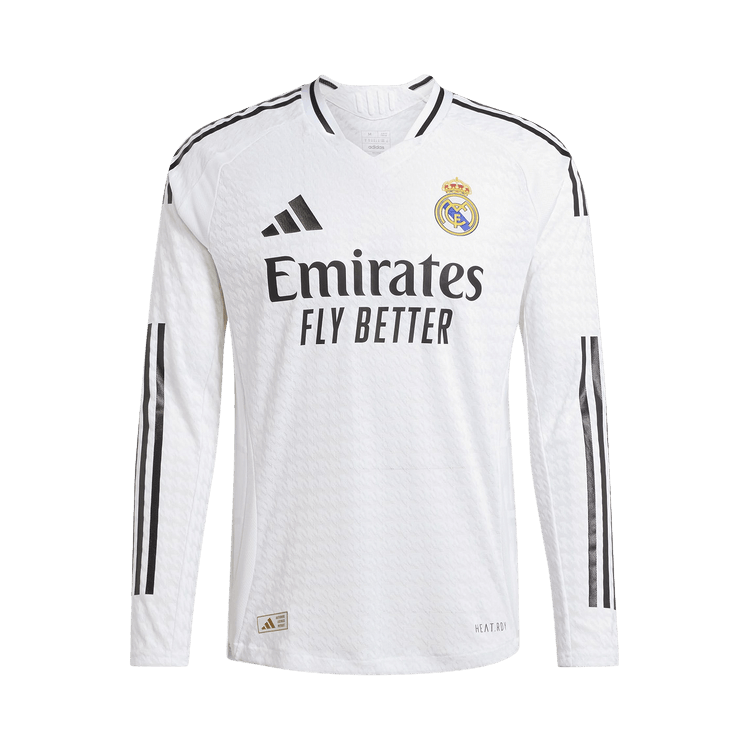 adidas Real Madrid 24/25 Long Sleeve Home Authentic Jersey "White"