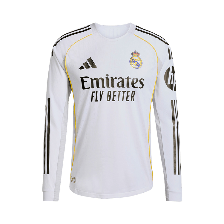 adidas Real Madrid 25/26 Long Sleeve Home Authentic Jersey "White"