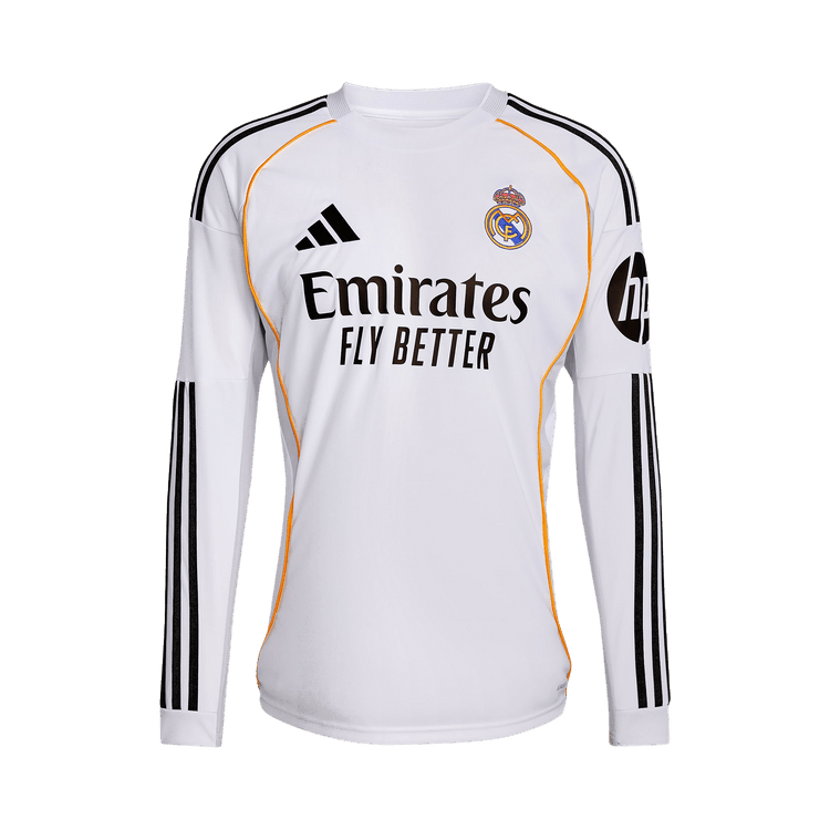 adidas Real Madrid 25/26 Long Sleeve Home Jersey "White"