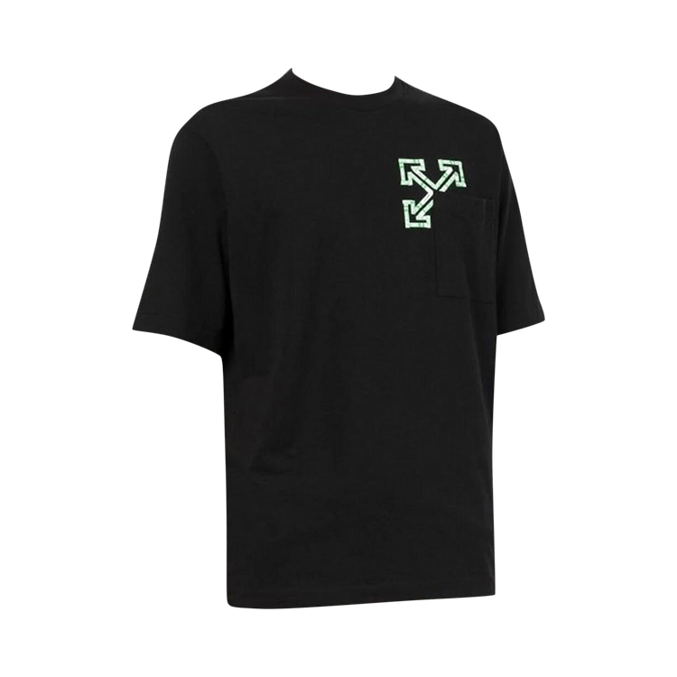 Off-White Tape Arrows Pocket Skate T-Shirt "Black/Green Fluo"