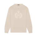 Balenciaga Laurel Crown Logo Crewneck Knitted Sweater "Beige"