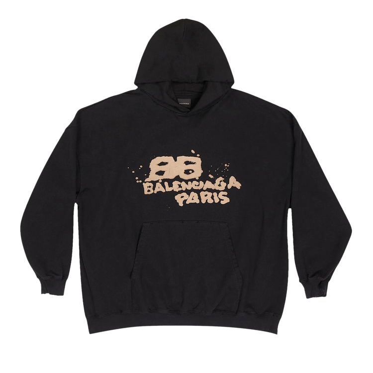 Balenciaga Hand Drawn BB Icon Hoodie "Black"