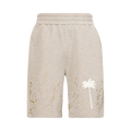 Palm Angels Paint-Splatter Logo Shorts "Grey"