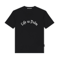Palm Angels Life Is Palm Fitted T-Shirt "Black/White"