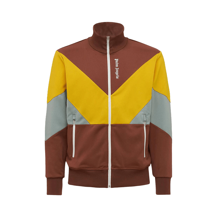 Palm Angels V Colorblock Jacket "Brown/Yellow/Grey"