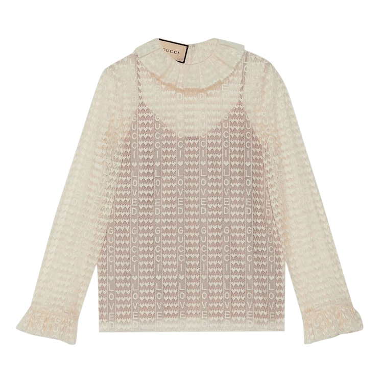 Gucci Lovelight Lace Cardigan "Beige"