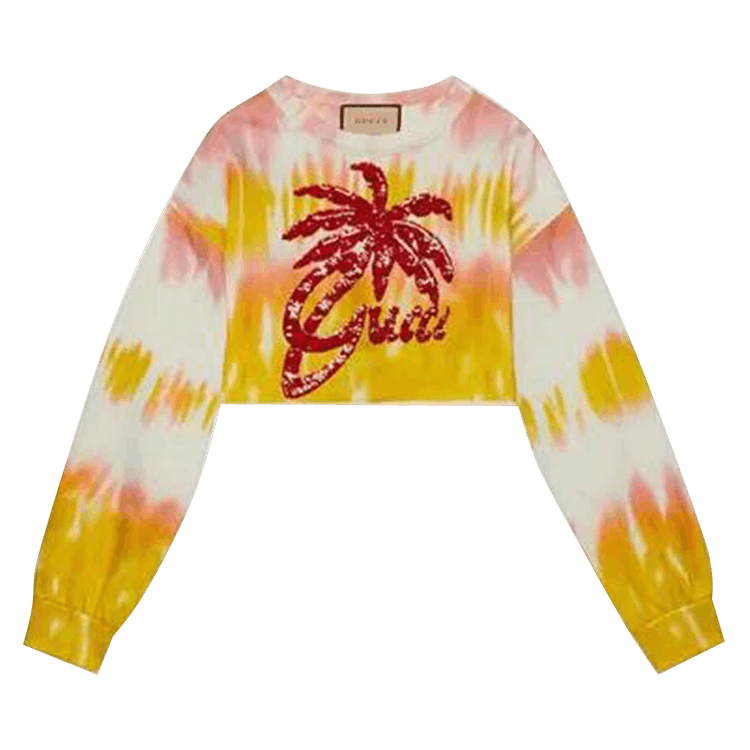 Gucci Tie Dye Jersey Sweatshirt "Yellow/Pink/White"