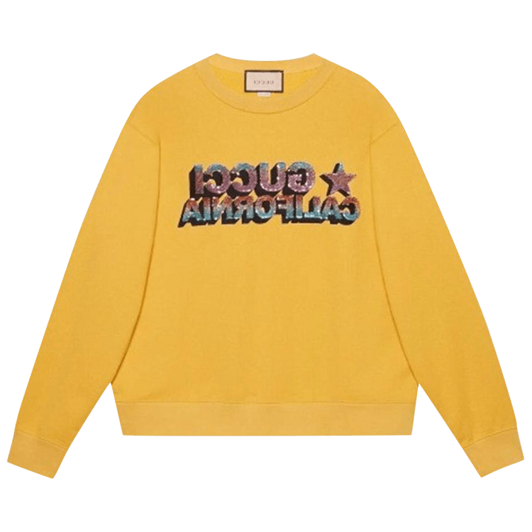 Gucci Sequins Jersey Sweatshirt "Yellow"