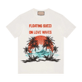 Gucci Sequinned Slogan-Print T-Shirt "White"