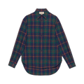 Gucci Check Pattern Shirt "Green"