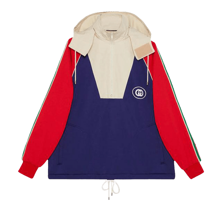 Gucci Logo Half Zip Jacket "Blue/Red/White"