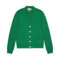 Gucci Logo Patch Button Fastening Cardigan "Green"
