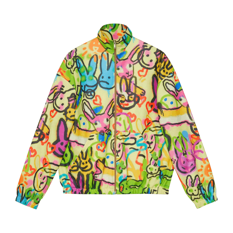 Gucci Bunny Print Full Zipped Jersey Jacket "Multicolor"