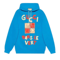 Gucci Dans Le Vert Logo Hoodie "Blue"