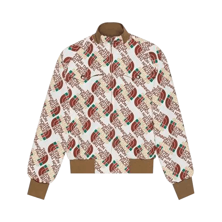 Gucci x The North Face Web Print Technical Jersey Jacket "Brown/Beige"