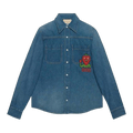 Gucci Strawberry Patch Denim Jacket "Blue"