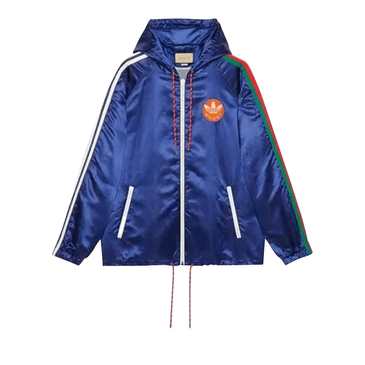 Gucci x adidas Satin Nylon Jacket "Blue"