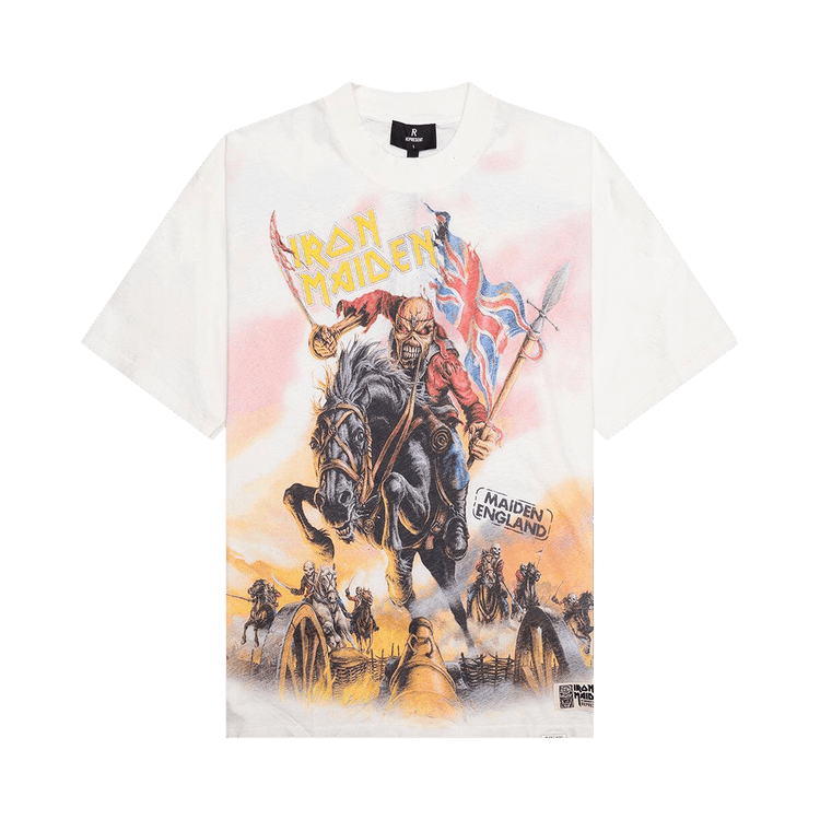 Represent Clo x Iron Maiden Steed Tee "Flat White"