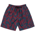Parra Splashed Swim Shorts "Burgundy/Blue"