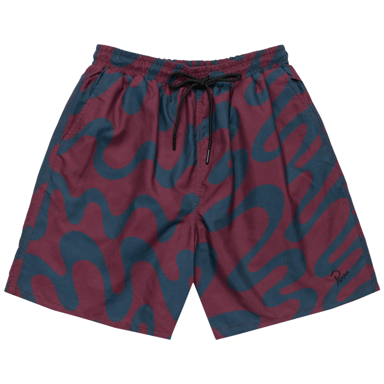 Parra Splashed Swim Shorts "Burgundy/Blue"
