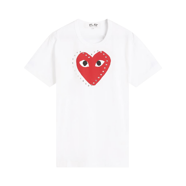 Comme des Garçons PLAY Heart Stud Tee "White"