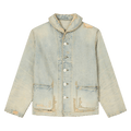 Kenzo Shawl Chore Jacket "Bleached Blue Denim"