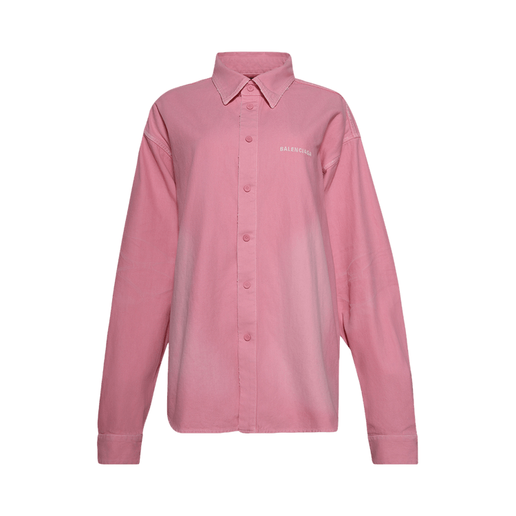 Balenciaga Denim Overshirt "Baby Pink"