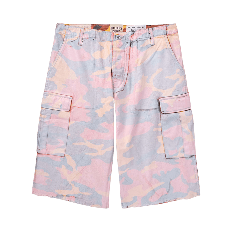 Gallery Dept. Camo Cut Off Short "Orange"