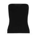 Jean Paul Gaultier Ribbed Knit Wool Corset "Black"