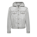 Palm Angels Curved Logo Denim Jacket "Light Grey"