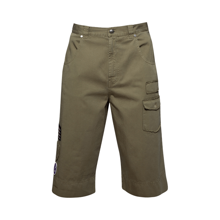 Palm Angels Military Patch Bermuda Shorts "Army Green"