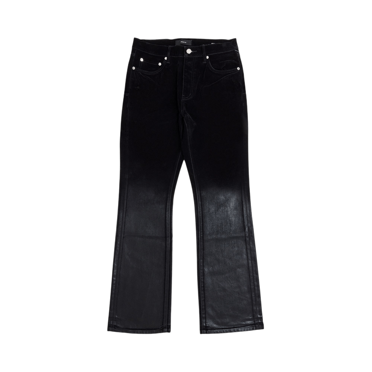 PURPLE BRAND Flock Dipped Bootcut Denim "Black"
