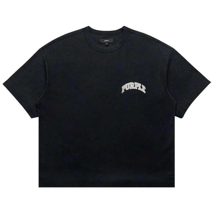 PURPLE BRAND HWT Textured Short-Sleeve Jersey "Black"