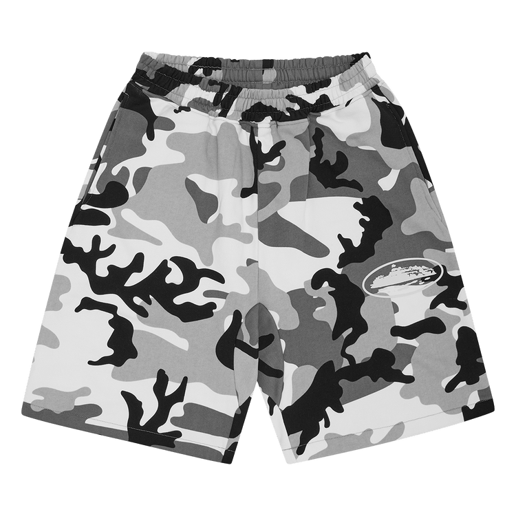 Corteiz Island Puff Print Sweatshort "Arctic Camo"
