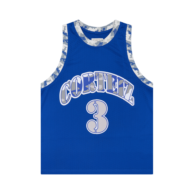 Corteiz Stencil Camo Bball Jersey "Royal Blue"