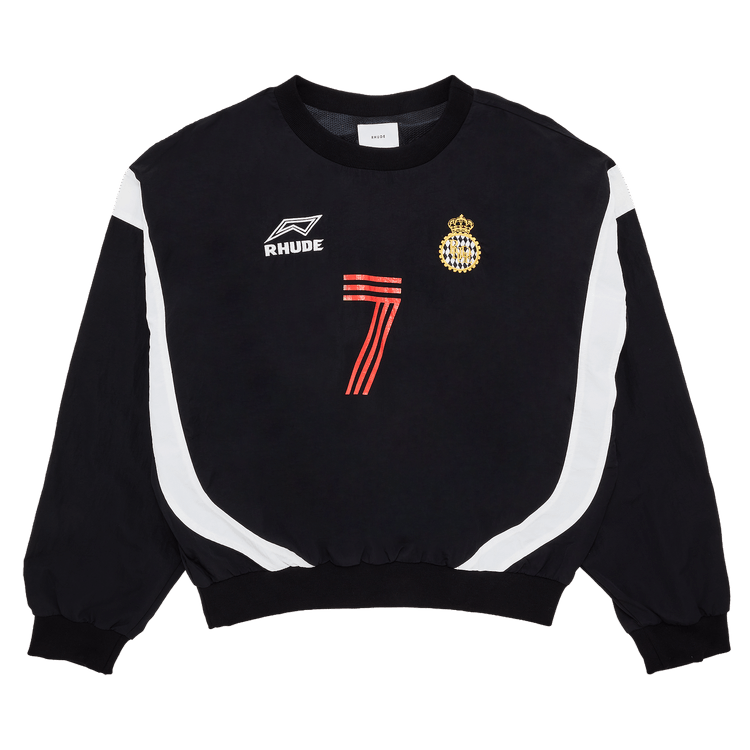 Rhude Lago Soccer Jersey Crewneck "Black"