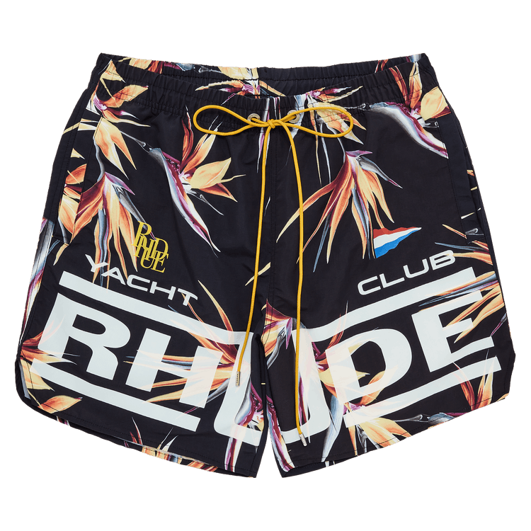 Rhude Regatta Club Hawaiian Swim Short "Black"