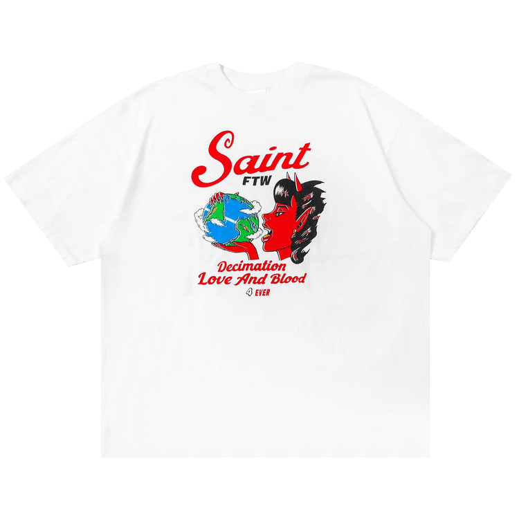 SAINT Mxxxxxx Saint Devil Short-Sleeve Tee "White"