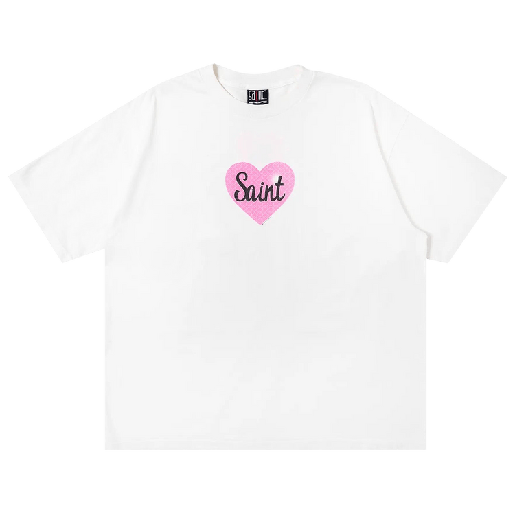 SAINT Mxxxxxx Heart Saint Short-Sleeve Tee "White"