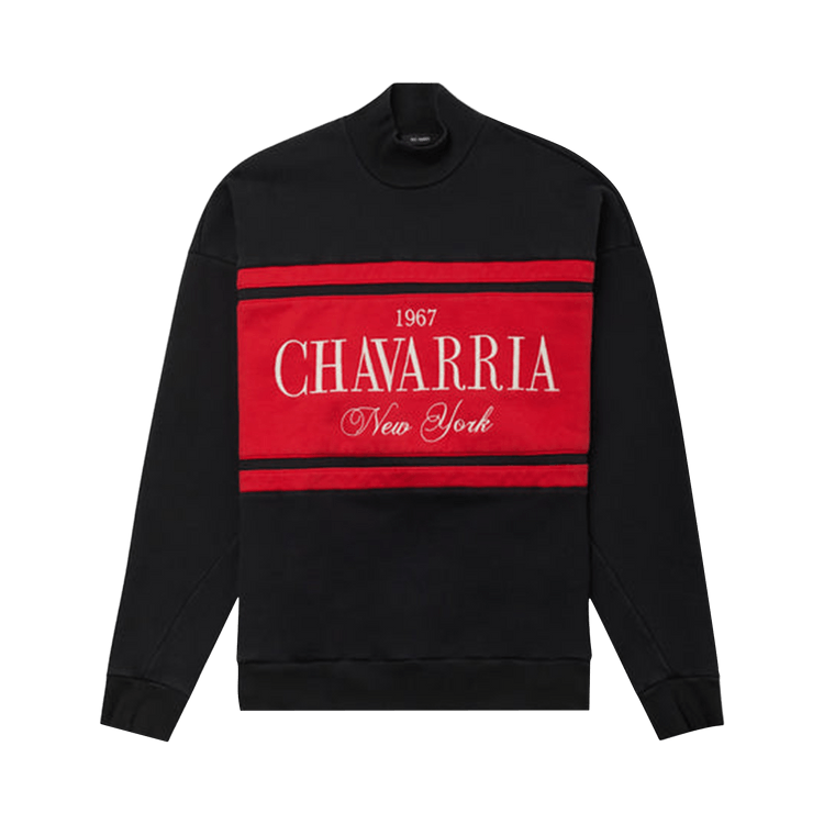 Willy Chavarria Stripe Gilroy Crewneck "Black"