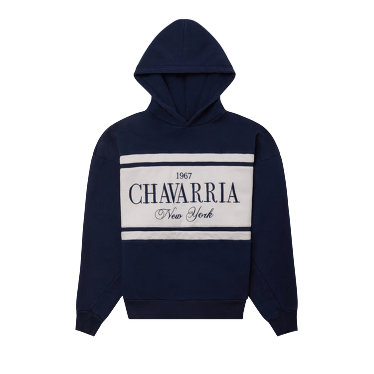 Willy Chavarria Stripe Gilroy Hoodie "Peacoat"