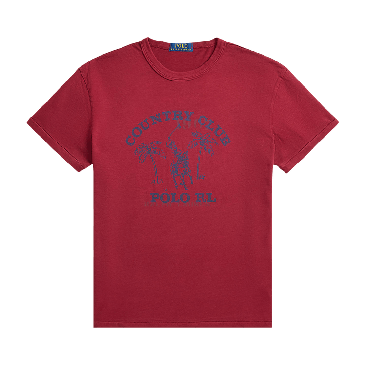 Polo Ralph Lauren Short-Sleeve Uneven Jersey Country Club Printed Graphic T-Shirt "Heritage Red"