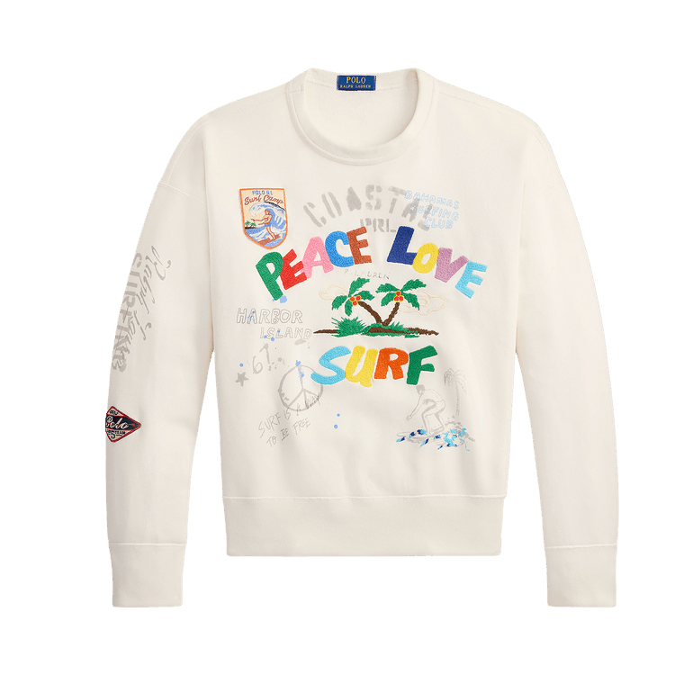 Polo Ralph Lauren Long-Sleeve Seasonal Fleece Print And Stitch Crewneck Sweatshirt "Nevis"