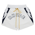 Rhude Logo Lightning Shorts "White"