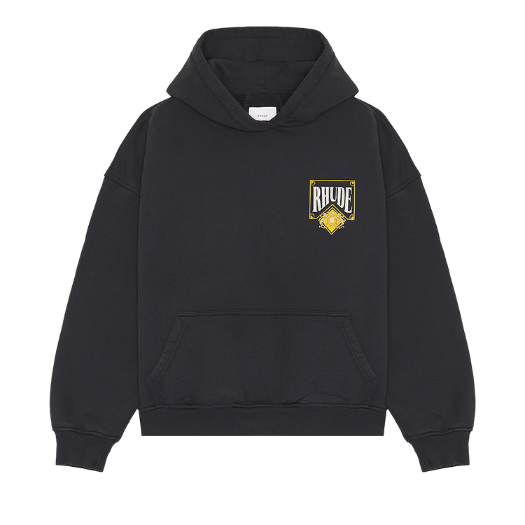 Rhude Playing Card Hoodie "Vintage Black/Yellow"