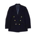 Vintage Burberry Double Breasted Wool Blazer "Navy"