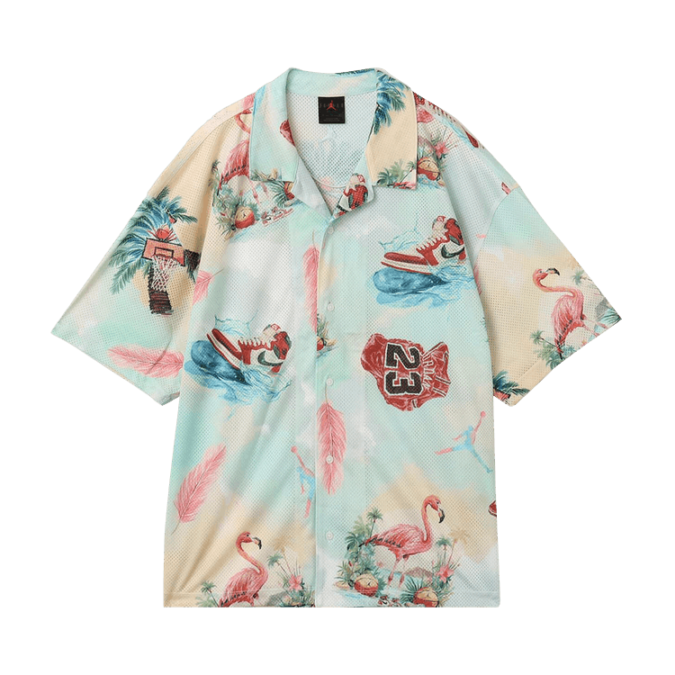 Air Jordan Jordan Printed Camp Top "Sail/Glacier Blue"