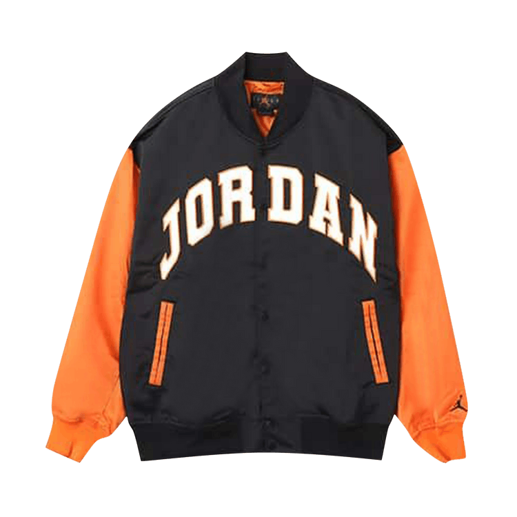 Air Jordan Brooklyn University Varsity Jacket "Black/Starfish/Black"