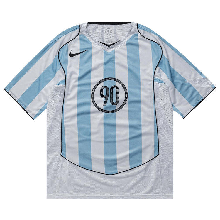 Nike T90 Dri-Fit Soccer Jersey "Psychic Blue/White/Black/Black"